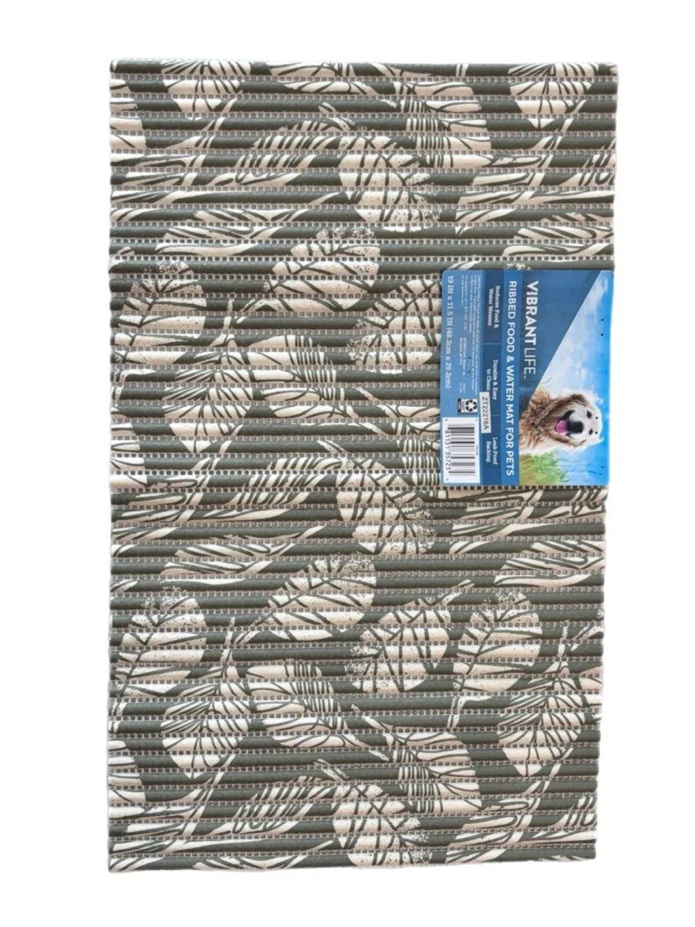 Vibrant Life Ribbed Food & Water Mat for Pets